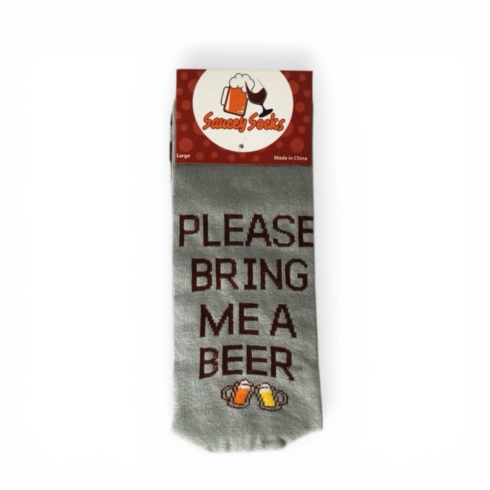 SAUCEY SOCKS “Please Bring Me a Beer” Knee‑Highs – Size L – NWT - Picture 6 of 14